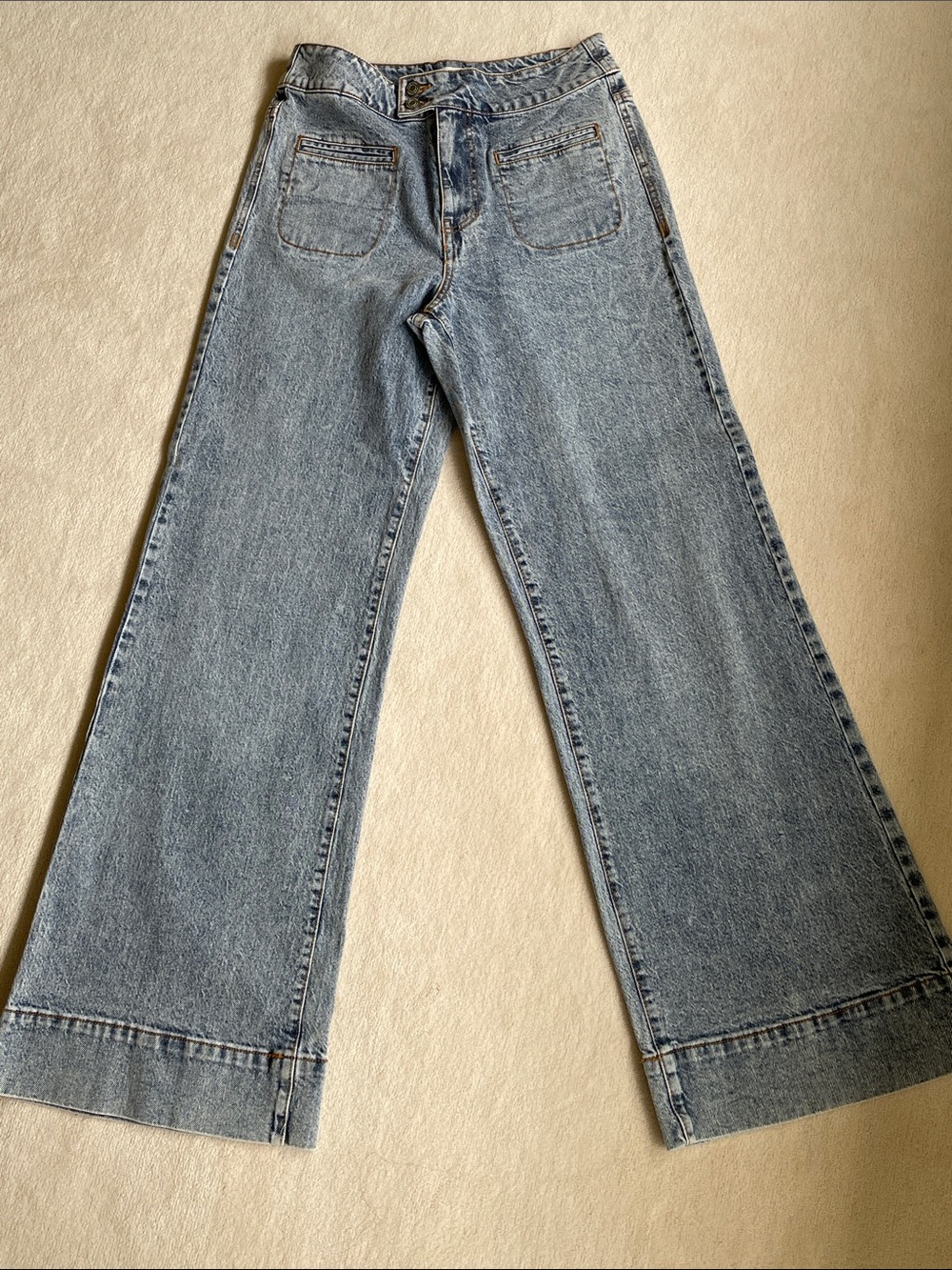 HABITUAL High Rise wide leg med/ Lt blue wash size 6/28